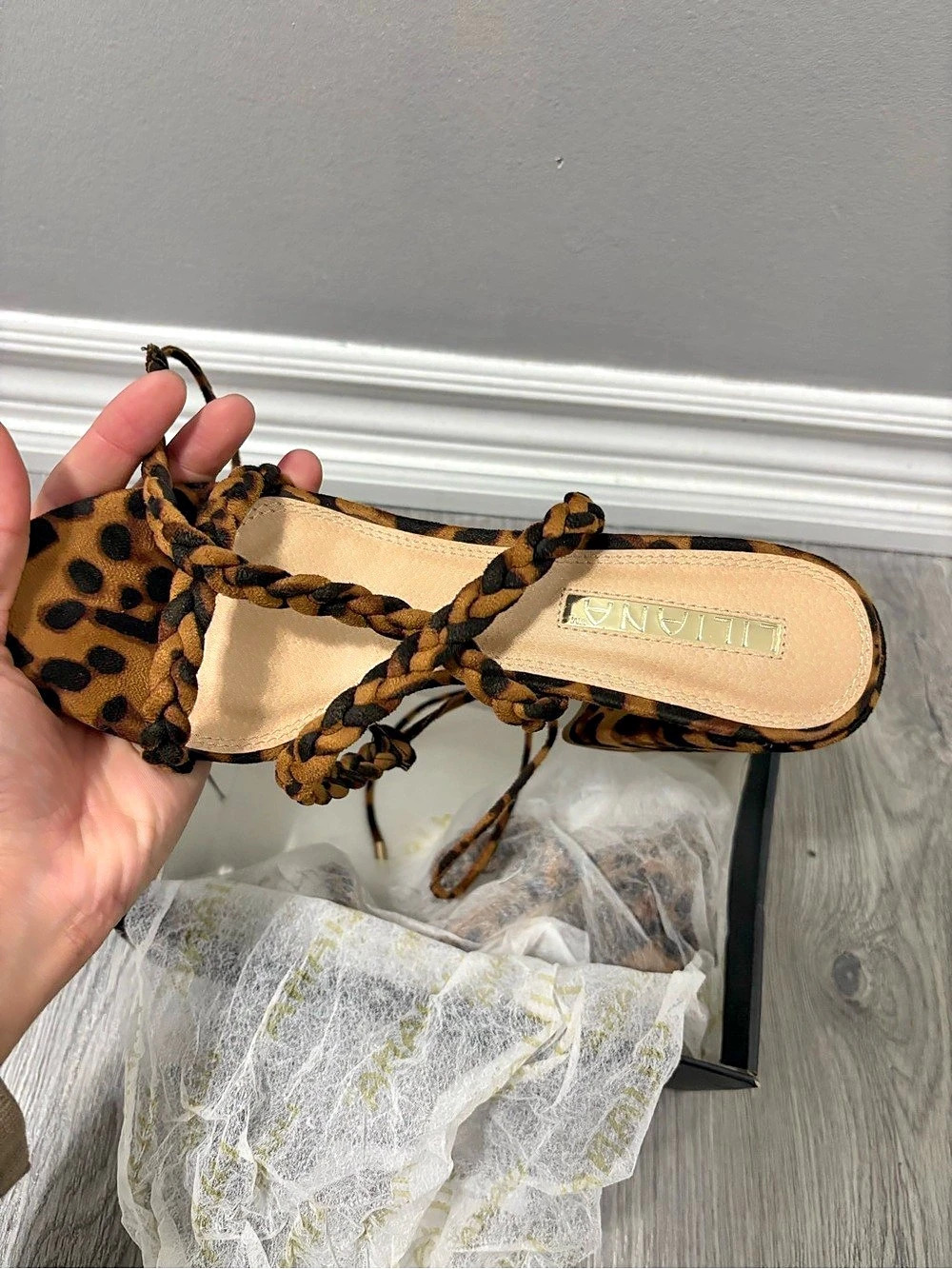 Fashion Nova Trying Too Hard Heeled Sandals Brown & Black US 8